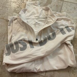 Nike 1/4 zip white size M